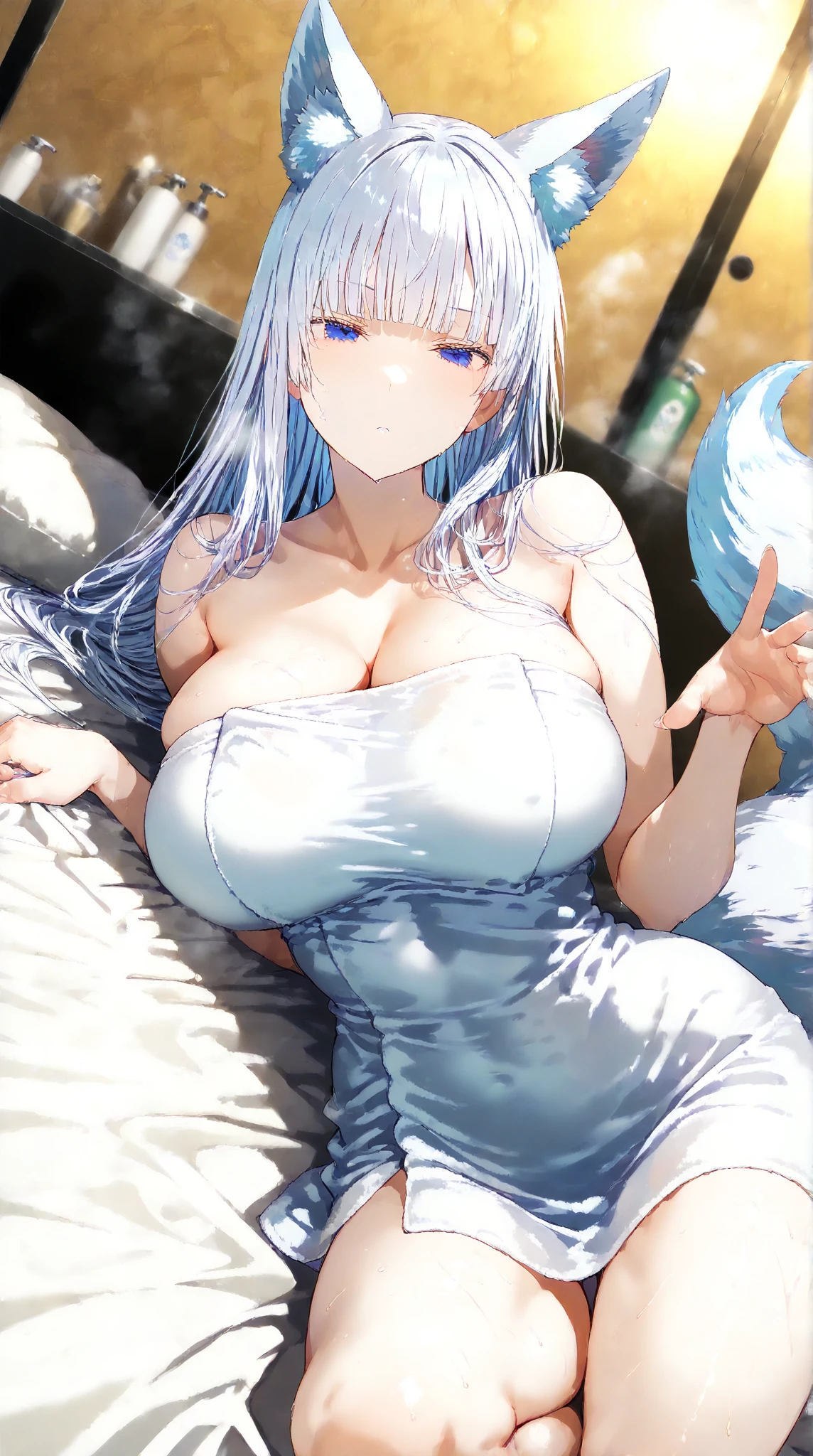 1 Girl、smile、、gigantic breasts