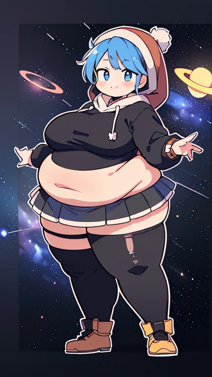 (high_aesthetic:1.2), 
plump, thick thighs, wide hips, nun, habit, coif, hands on own chest, starry sky, night, black robe, covered navel, 
1girl, solo, standing, (cowboy shot, upper body:1.2),