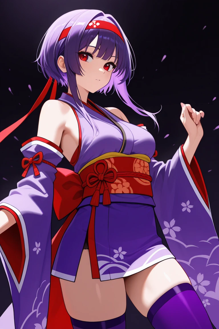 masterpiece, best quality, beautiful art, high resolution, well formed hands, body and fingers, 1 woman, solo, Xiangling, red makeup, red lipstick,adult, grown up, cosplaying as Mai Shiranui , mai_shiranui_cosplay, adult, large and big breasted, cleavage, full body , hair ribbon, gorgeous legs and, thighs, sexy Japanese clothes, hair ornament , sexy and bare legs , hips and thighs, panties peek, dancing seductively and erotically, turning backwards and forwards, showing her back and front, shaking her body alluringly, red t back thong, smiling joyfully, sweating ,looking at the viewer, bouncing breasts, sweating, flirting, biting her lips, beach environment