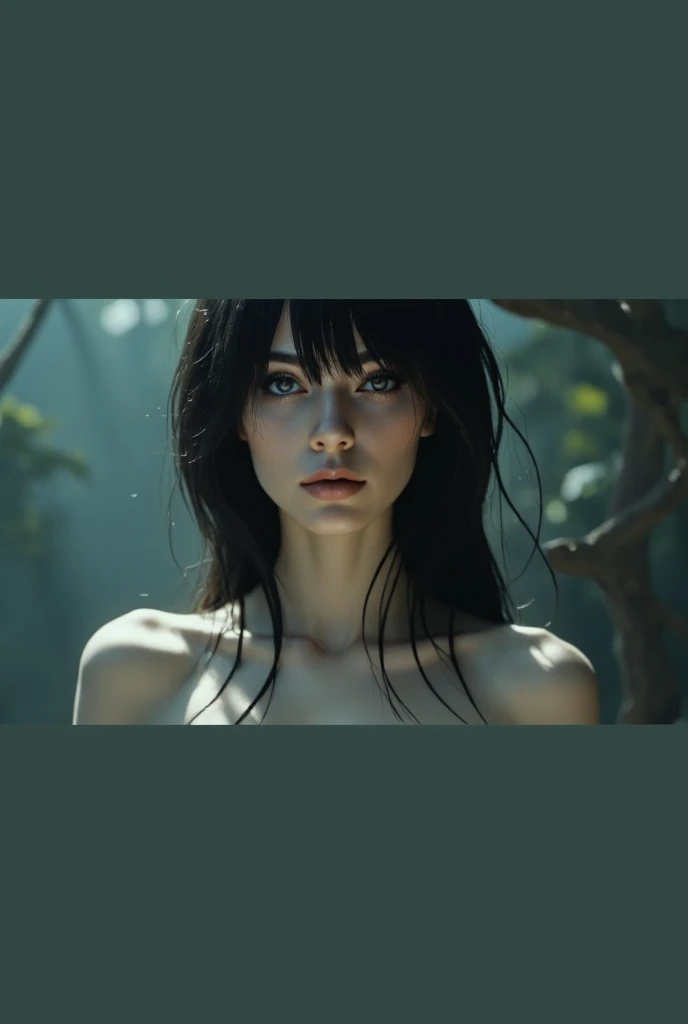 The best one,One Punch Man,Fubuki from Hell,Emerald green eyes,Beautiful black hair,Light green inner hair,Photorealistic,Ultra HD,high quality,masterpiece,Digital SLR,Detailed details,Intricate details,Anatomical basis,Depicted in detail,A detailed face,Realistic skin texture,Vivid details,Perfect Anatomy,Perfect Anatomy,Anatomically correct hand,Anatomically correct fingers,Super Detail,Complex 3D rendering,Huge ,Sexy pose,Rainy Sky,Beautiful scenery,Fantastic rainy sky,Fantasy worldview,Picturesque,Pink Lips,Beautiful hydrangea,butterfly々Fluttering,