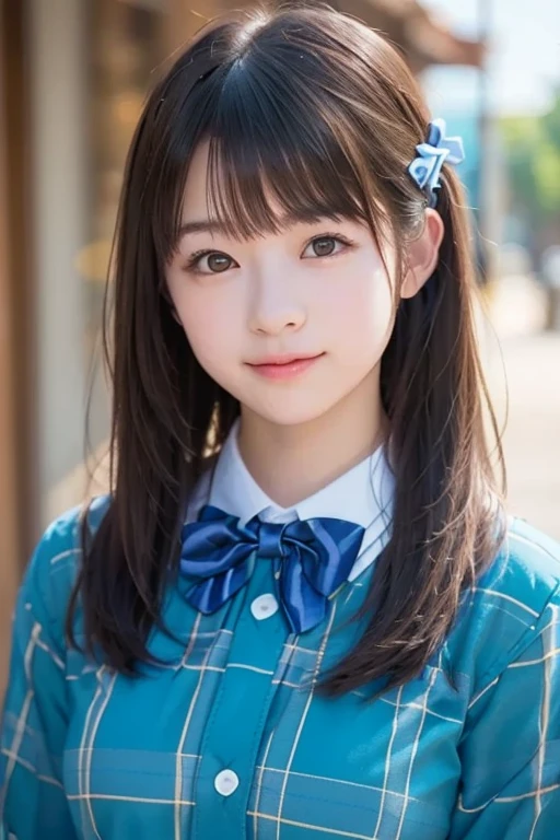(1little girl:1.5), (15yo), (young face:1.2), shy smile, (Best Quality:1.4), (Ultra-detailed), (extremely detailed beautiful face), Amazing face and eyes, (ponytail), cute smile, brown eyes, (highly detailed Beautiful face), (high school uniform:1.2), (extremely detailed CG unified 8k wallpaper), Highly detailed, High-definition raw color photos, Professional Photography, Realistic portrait, Extremely high resolution, cute smiling, cherry blossoms, School, schoolyard,