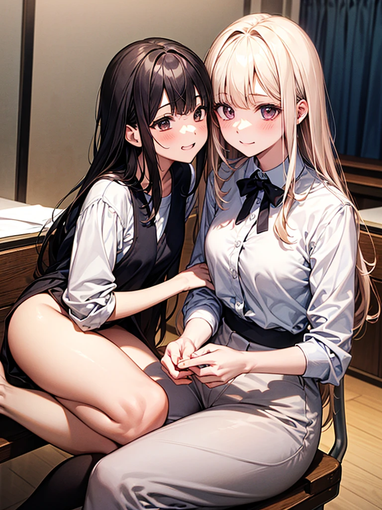 lycoris recoil, (nsfw), (bukkake1.1), 2girls,
(Inoue takina:1.2), (handjob:1.4), black_hair,long_hair,black_jacket,
(chisato, dick girl, Futanari ), lyqs,nishikigi_chisato,blonde_hair,short_hair,
best quality,masterpiece