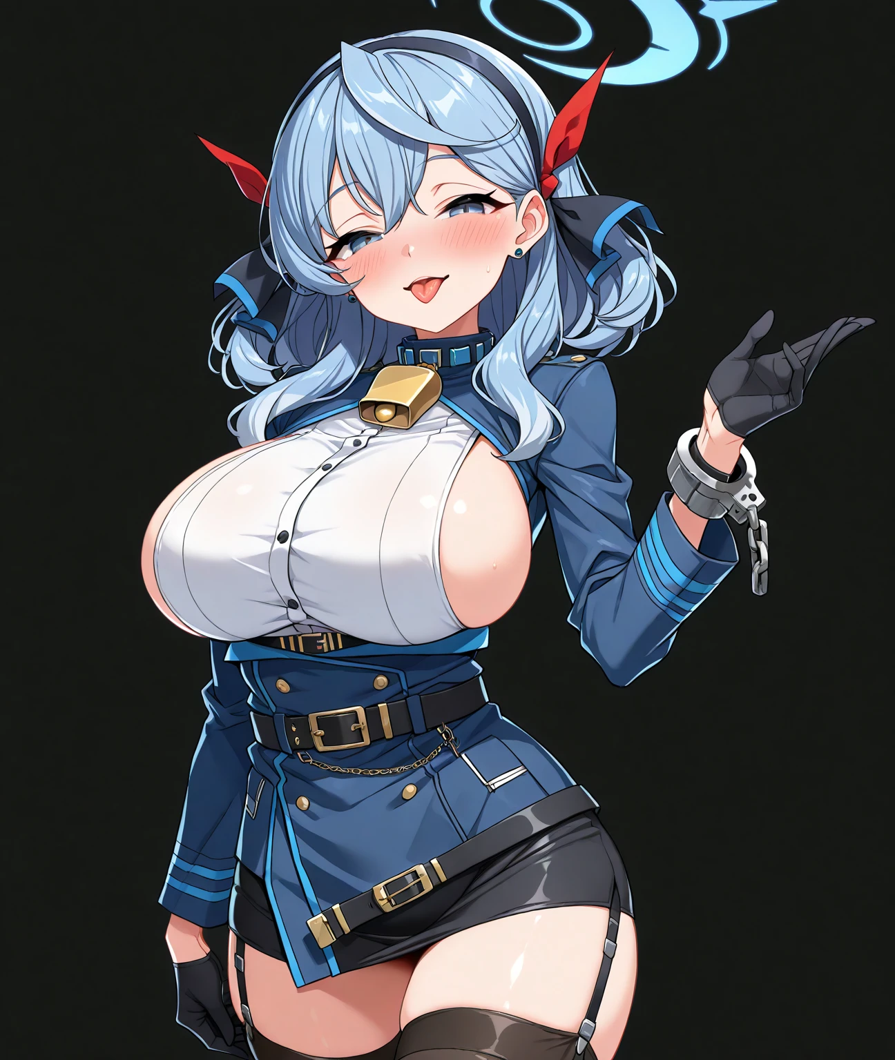 剣を持ってカメラに向かってポーズをとるBig Breastsのアニメの女の子, tits, Kantai Collection Style, (SFW) Safe at Work, thick, biomechanical tits, Big Breasts!, 彼女はtits, Big Breasts!!, have large breasts, breasts covered and SFW, Cel-shaded anime, SFW huge breasts, thick装甲, tits proportions