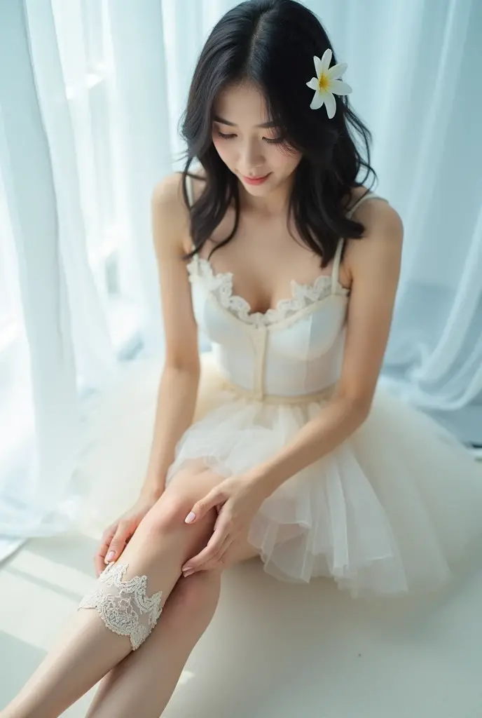 ((Tabletop:1.4, Highest quality)), (Realistic photos:1.4),
((1 Girl)), (Adorable Idol), (dream-like),
(超High resolution:1.2), Very delicate and beautiful, wonderful, Very detailedな CG Unity 8k 壁紙, Very detailed, High resolution,
Soft Light, Beautiful detailed girl, Very detailedな目と顔, Beautiful and exquisite nose, Beautiful and exquisite,
(Wearing a white ballet costume, Long skirt:1.3),
Cinema Lighting, Perfect Anatomy, Slender body,
(I'm dance ballet:1.3), (Formal stage), (Beauty like a Degas painting),
Cowboy Shot, (Serious face)
