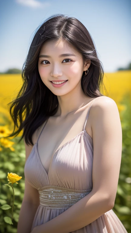 ((Exposing breasts 1.6))),(((Exposing breasts 1.6))),(((Exposing breasts 1.6))),masterpiece, Highest quality, 8k, Absurd, Beautiful medium long bob hair,Woman in her late 20s, That shy expression is cute, （Sensual Style）,(（Seven episodes were filmed................1.4）), (Nude 1.5), No makeup, The near road and the far road, Written boundary depth, Surreal, High resolution, photograph, Sharp focus, Face lamp, Dynamic Lighting, highest detailed, ,Extreme detaileds、Super detaileded、detailed、Real Skin、elegant features、Positive and optimistic、（The background is a colorful flower field)
