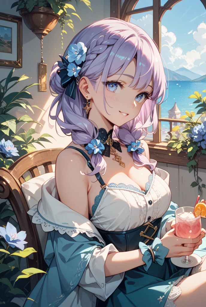 Official fine art,tmasterpiece,Sharp focus,,Delicate and beautiful hair and eyes and face,realisticlying,ultra - detailed,a beauty girl,blue-sky,Glowing white particles,(side-lighting:1.2),rays of sunshine,baiyun,Detailed clouds,Slender,Cute big breasts and big buttocks,Toothy laughter,((Laugh and open your eyes)),scenecy,Long straight hair, sexy facial expression, buliding, (Cityscape:1.7), Dynamic hair, Long straight hair, Delicate platinum-pink hair, glow blue eyes, (blue pleated shirt+white skirt), Long white socks, paleskin, hair adornments, epic landscapes,deep in the night,I pushed open the door of the neighbor's aunt,She lay on the backrest chair,Secretly watch a small movie,Masterpiece, Best quality, A high resolution, Ah 4, long white hair, Japanese clothes, Bare shoulders, white thighhighs, Hair ribbon, Large breasts, forest, standing, Cowboy shot,make,2 girls,tongue kissing,Breast-to-breast contact,2girls,(Lady:1.2), ((Extremely detailed face, Hair, skin, Eyes)), hdr, 4K, 16k, 32K, 64k, 128k, 256k, 512k, Asymmetrical balance, teas, FXAA, Anti – Aliasing, Intricate details, Fantastic, magic, Light rays, Ray traching, post-proces, eyeslashes, (eye shadows), eyes liner, mascara, Makeup, Yuri, (Thighs:0.8) NSFW, Dynamic Angle(Large breasts),tongue kissing,grabbing breast,Hanfu,High heels