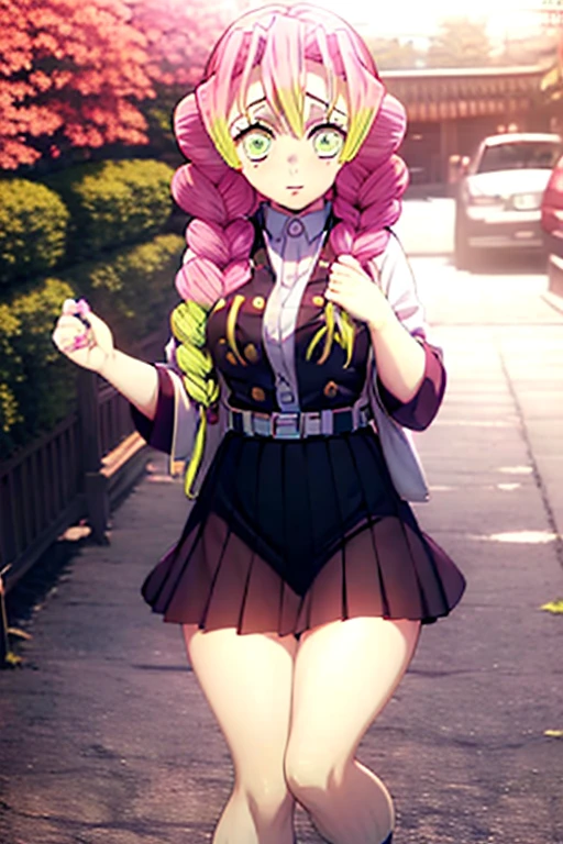 ((best quality)), ((masterpiece)), (detailed), Girl, in the School field, school sports uniform,  white shirt,  short shorts, big breast