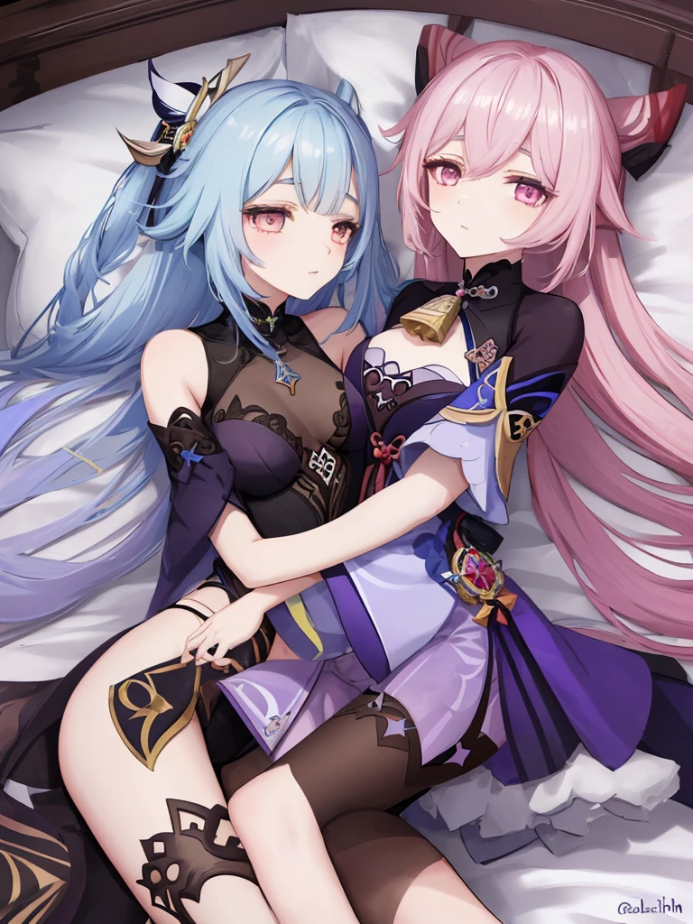 girls is posing for a picture, blushed face, beautiful eyes finely detailed, face to detail, cute princess dress, medium skirt, half body anime illustration, azur lane style, anime girls, devil smile, 4k quality
