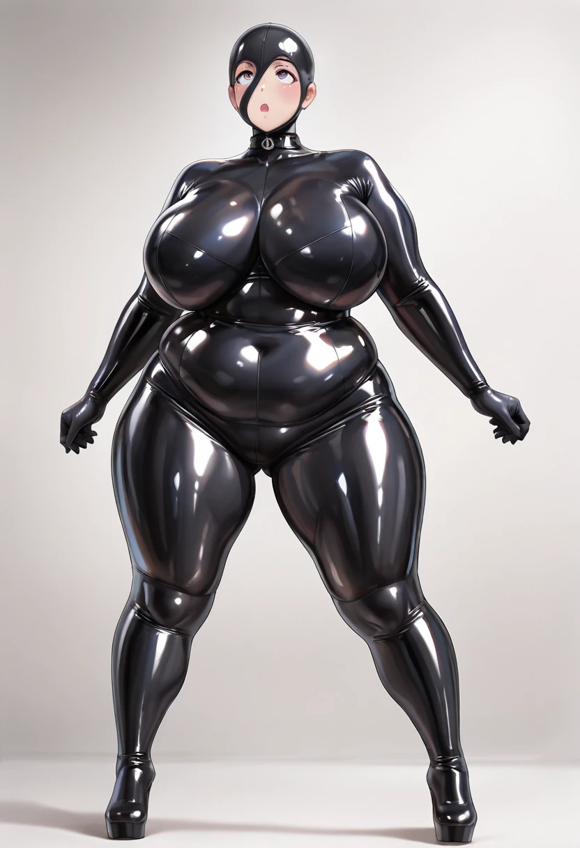 (servant:1.3),(big breasts:1.3),cyborg, Hello, Helmet, (Beautiful woman) cyber punk、1 girl, chest, covered face、glass visor、mechanical armor、Streamlined carbon armor、 Helmet、goggles、winding, huge chest, humanoid cyborg, Claw hands, joint, No mouth, no eyes, cyborg, cyborg joint, shiny, shiny skin, simple background, alone, white background, cyborg, humanoid cyborg , cyborg girl,Fat femalecyborg 、Adult female cyborg、Chubby-chan、thick body、reality、professional photos、genuine、thick body, big 、 big ass、big belly、thick thighs、thick arms、photo pose、model pose,full body portrait、Photo from head to thigh、