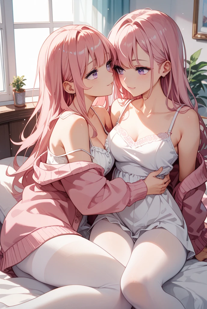 hANDSOME OLDER PINK HAIRED WOMAN HAVING SEX WITH A MALE OLDER MATURE BLONDE ELF WITH GREEN EYES AND LONGER HAIR, MAKING OUT, BLUSHING, GROPING, HAVING SEX