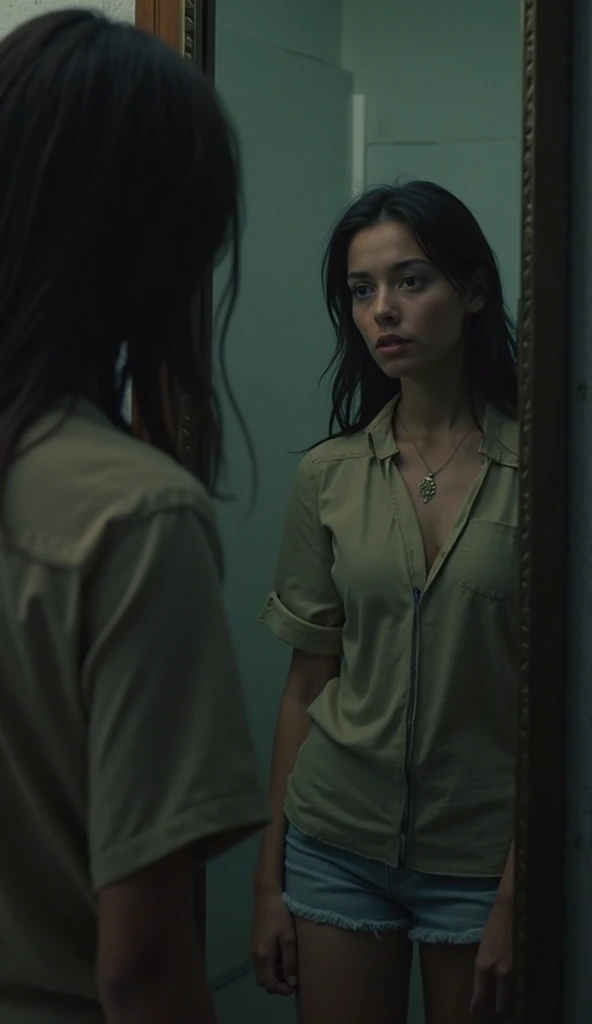 Images of a confident person, looking in the mirror or getting out of an uncomfortable situation.