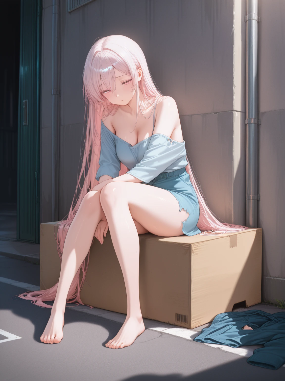 only one person, nsfw, pussy, hairless pussy, medium breast, breast, (completely nude:1.5), bunny ears ,a bunny tail, placing fingers to her lips with an excited expression . Squatting with her legs spread wide, emphasizing her facial expression and beautiful body lines, (embarrassed:1.7), (sexually excited;1.5), modest expression, spoekn heart, beautiful hands, beautiful skin, oily skin, dynamic angle, nice hands , perfect hands, more_details:1, more_details:1.5,(masterpiece:1.2), best quality, airani iofifteen, paint splatter, paint splatter on face, godpussy1