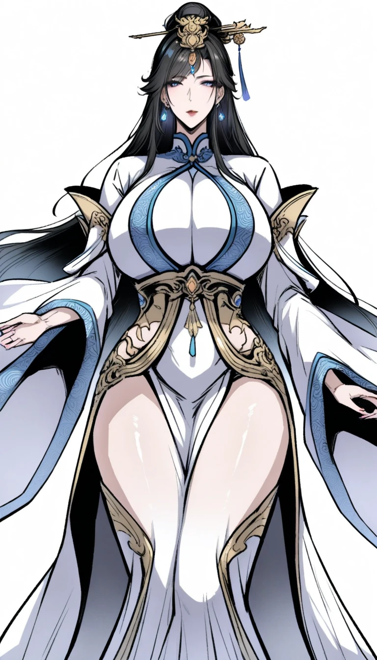 female protagonist, anime, ruined woman turned into a slave, 25 years old with long black straight hair and purple eyes, looking at the camera, attention to detail, detailed face, beautiful, the most beautiful lady in the world, cute, character design, front view, standing, white background, , 8k manhwa, round breast, perfect body, big ass, round ass, fit body, athletic body, detailed, long dirty messy hairstyle, pixel art, mature, mature face, mature woman face, oneesama, white exotic dancer dress,belly dancer face veil, belly dancer white and gold outfit, lots of gold accesories, exotic dancer, sexy dancer, slave collar, seductive expression, sexy smile, fantasy desert dancer
