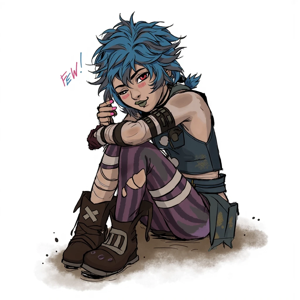 score_9, score_8_up, score_7_up, score_6_up, score_5_up, score_4_up, source_anime, 1girl, purple hair, hair bun,blue eyes, w-w-chain, spread arms, messy hair, black shirt,pants,ankle boots, high heels,dungeon, best quality, best res, 4K UHD,
 