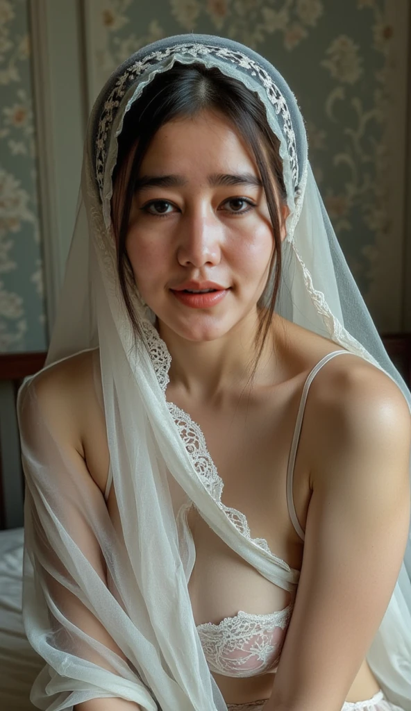 nsfw, (((topless))),,Dilraba Dilmurat, layered hair style, mouth veil, freckles, eyes mascara, masterpiece, best quality, photorealistic, glowing sparkly skin, soft lighting, voluptuous, lying in bed, sharp focus, colorful liquid gel rain, close up, fashion designer, resplendent tiny pearls necklace, baroque