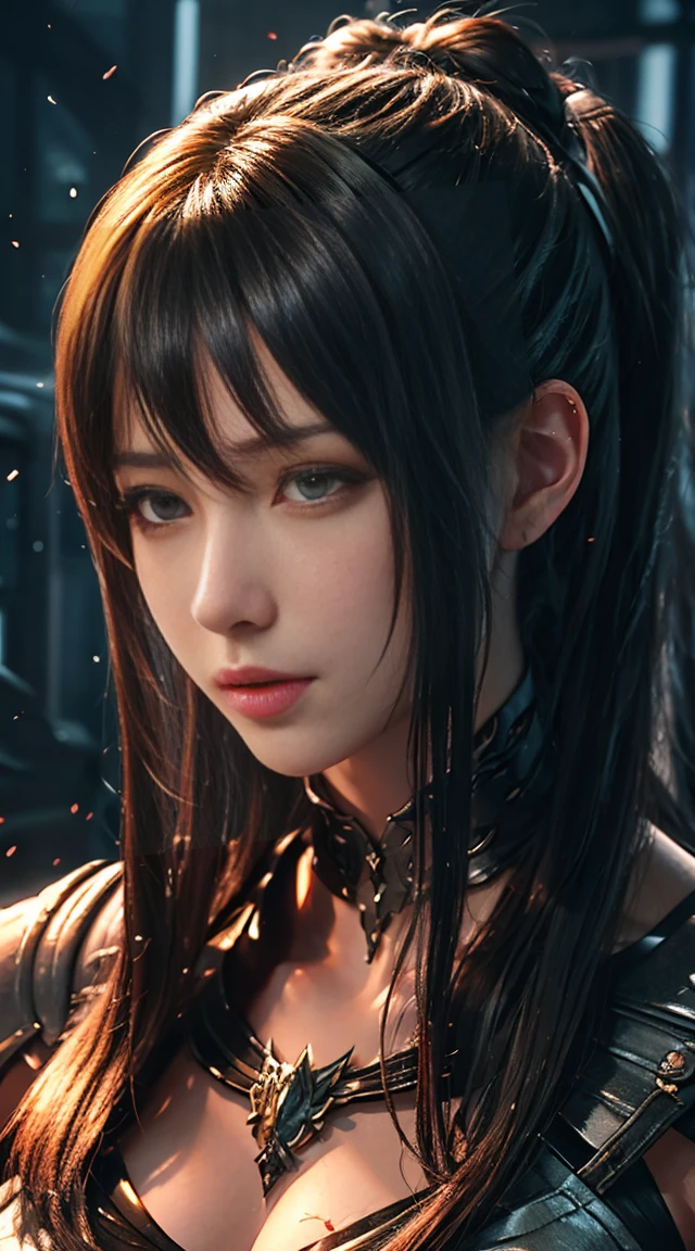 FF7,Tifa,Lie down on the bar counter,Looking at this,((View your viewers)),From above,Purple Lingerie,Black Hair,((Long Hair:1.7)),Tie it under your hair,Beautiful image quality 32K,Sleep on your back,Spread your legs,Transparent underwear,Red Eyes,Big Breasts,誘うような目でLooking at this,