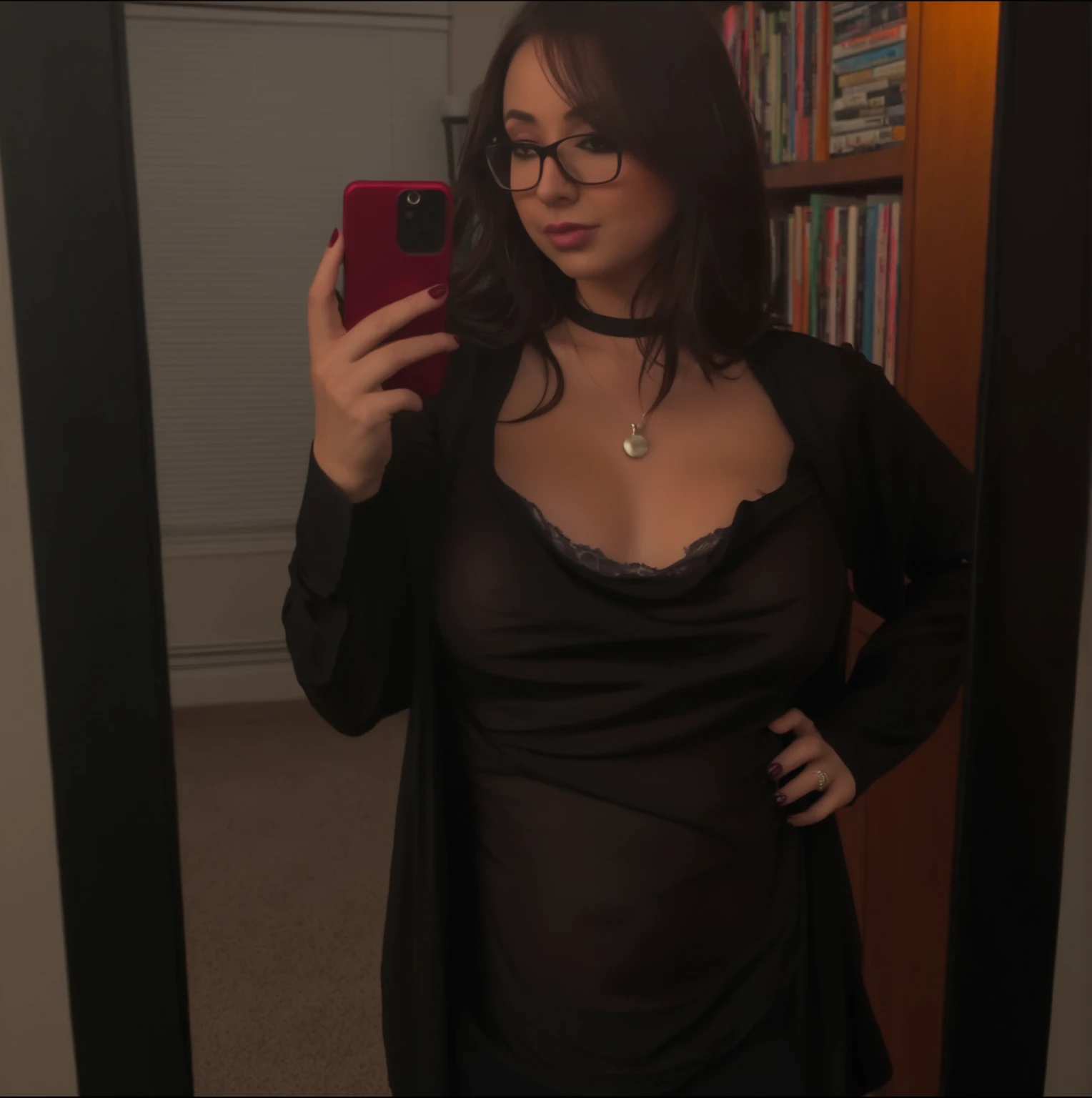 Brunette girl selfie, naked:4.0, (hanging_breasts), (hairy_pussy), perfect body