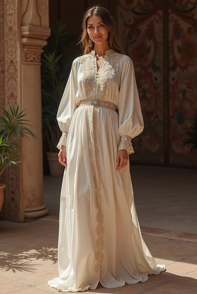 Georgian woman, a queen, in a palace, Lightweight clothing, sexy, barefoot, detailed fingers