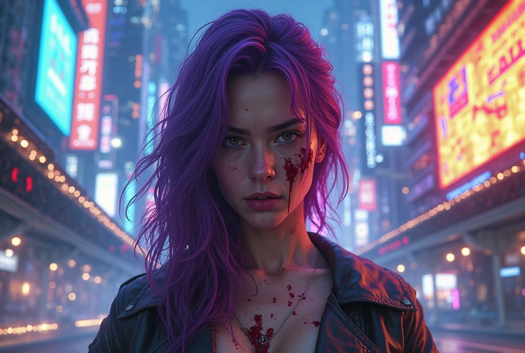 damaged robot woman in a junkyard, cyberpunk, masterpiece, face