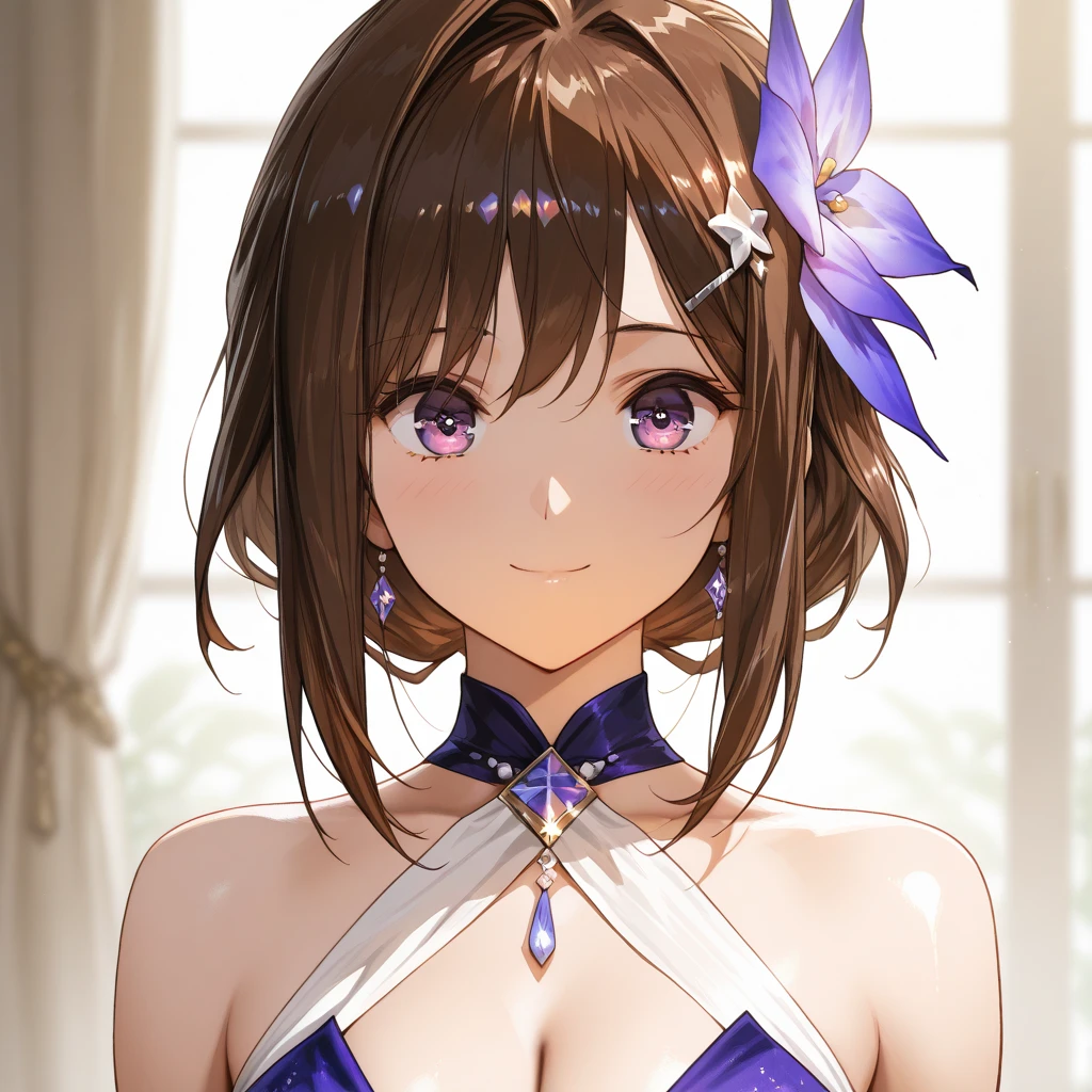 anegasaki nene、Shiny brown hair, short hair, (Beautiful brown eyes、Sparkling eyes, Fine grain)、smile、Ultra-detailed eyes、Highly detailed face, Highly detailed eyes,



Tabletop, Highest quality, High resolution,Portrait,Ao Dai with translucent nipples、Full body angle,、alone, Plein Air、Lake Lotus