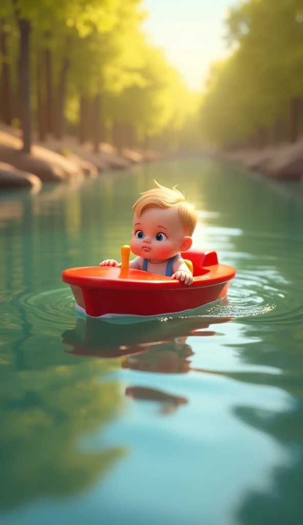 photorealistic sailor boy, cardboard boat, floating on water, serene lake, blue sky, white clouds, beautiful detailed eyes, beautiful detailed lips, detailed face, longeyelashes, child's imagination, whimsical, fantasy, (best quality,4k,8k,highres,masterpiece:1.2),ultra-detailed,(realistic,photorealistic,photo-realistic:1.37),oil painting,cinematic lighting,vibrant colors,dramatic lighting