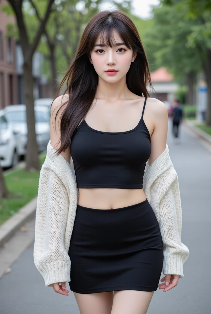 1girl ,Sitting,cross one's legs,Chinese beauty,A day-haired,length hair, blurred background