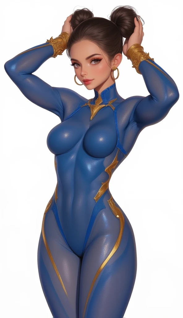 Beautiful white female tomboy, open canopy, tight bright blue latex outfit, pixie-cut, framing face, black hair, long bangs, early in the morning, Poor lighting, Clouded, breasts big, (:0.7), very narrow waist, Broad Hips, dynamic pose, dynamic angle,