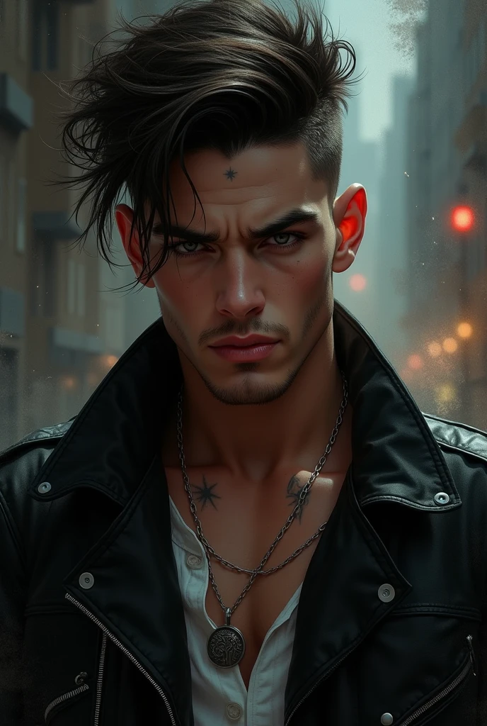 Pencil drawing, beautifully made, " "concept art," "realistic," , "detailed environment: , "high detail", "detailed face", "high-res", "ominous aura,", "8k resolution", "oil painting", "graded colors", "darker tone" , "saturated" ,"professionally colored" , "dark feeling", "concept art" , "detailed features" , "detailed eyes", "cold eyes", "1man" , "upper body", "trailer background", "lean build" , "scruffy short hair" , "scruffy short beard" , "cigarette between lips" , "tattered clothing", "digital art" ,"modern time" ,"Ultra-detailed animation art and visual effects masters perfectly compose intricately detailed digital art" , "Correct and perfect anatomy", "dark tone" , "attractive features" , "stubble on chin" , "handsome"