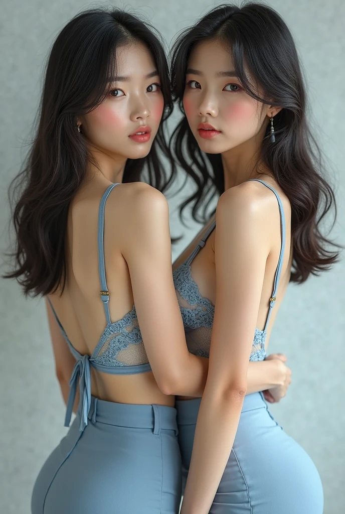 1 ,twintails,brunette color hair,cat,By bangs,Lace long dress,Blue bow,9-year-old female model,princess,crown,The chest is completely flat,Are thin,Korean beautiful girl dancer,Girl group trainees about to debut,The belly button and the surrounding area are exposed,Super beautiful girl,Very small hips,flat ass,Small waist,Real photo detail quality,Beautiful nipples,Hip Hop Dance,Casual practice wear,