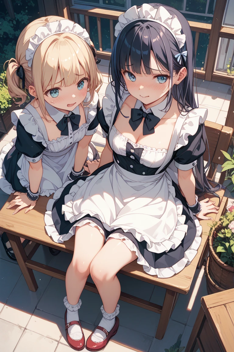 score_9, score_8_up, score_7_up, masterpiece, (best quality), highly detailed, ultra-detailed, 1boy and 1girl, anal sex, large penis BREAK (1 boy, femboy, otokonoko, black hair, bob cut, tiny height, flat chest, maid cloth, maid headdress, loafers, guard belt, stockings, embarrassed) BREAK (1 girl, futanari, huge breast, low-tied long hair, blonde hair, green eyes, tall height, princessline dress, naughty face, slim waist, curved waist, grab hip), BREAK ((futanari girl insert penis boy's anal)),(futanari girl penis cum in boy anal), (futanari girl grab boy hip, excessive cum)