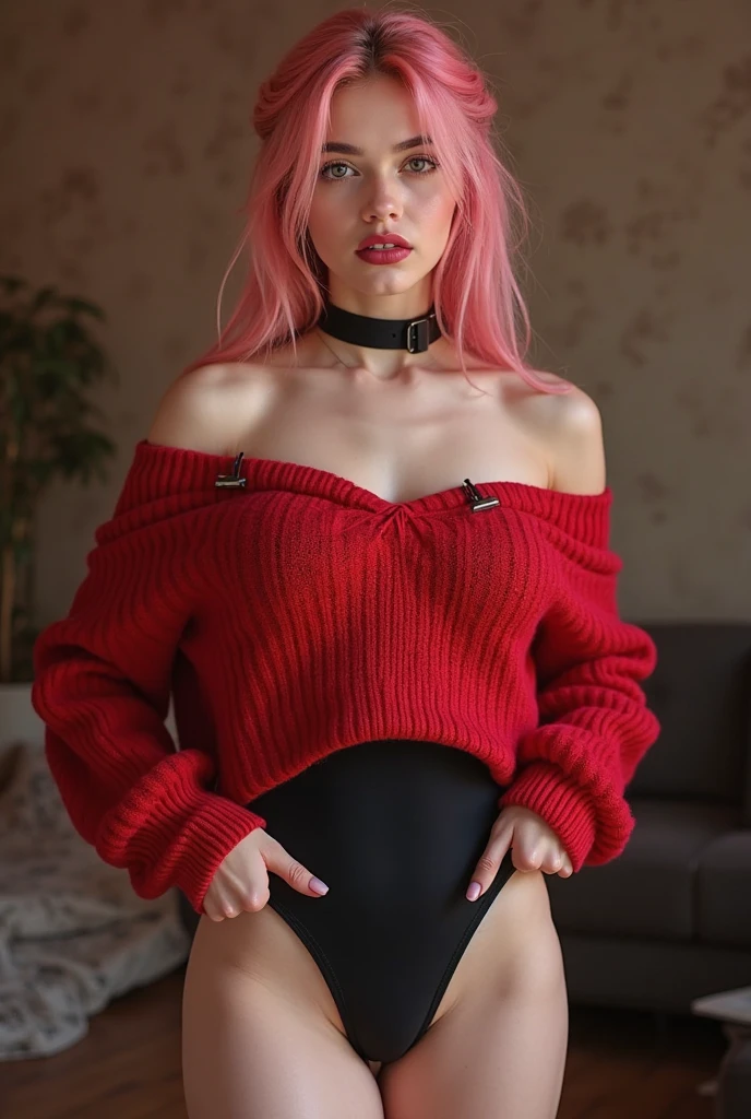 peroxide blonde hair with pink highlights