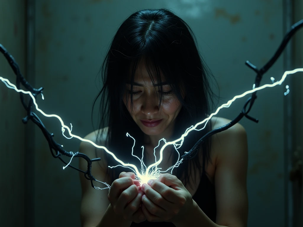  Surrounded by four guard men,Bright room,Apparently a device attached to the ceiling sends out electricity after a certain amount of time.、A completely naked Japanese girl with her legs spread wide ,,Climax,Scream,incontinence,Urinating,Urinatingが脚を伝う,Leaking to the floor,slave is subjected to electrical torture directly on her raised clitoris at regular intervals.。Japan young,Small Ass,Small breast swelling,Erect nipples,Lightning in the Head,Struck by lightning,Electric current runs through my body.,Agony,incontinence,Fearful expression,Hands restrained overhead,As a girl,Surrounded and watched by four male guards,幼い可愛いAs a girl,She is 120cm tall and has wide legs.,A man massages my breasts