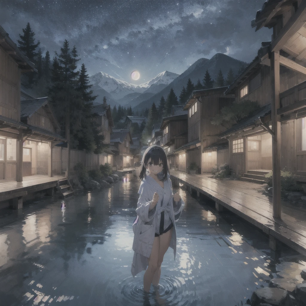 (masterpiece、Highest quality)、(Japan favelas)、(地下へ行く石のstage)、((Beautiful night view))、((Underground hot spring facilities、石のstage))、(3+ naked 12 year old girls、smile、fun)、((Unsanitary and dim))、Shady Red Light District、(stage、Everyone is having fun bathing)、smile、Happy schoolchildren、Perfect Anatomy
