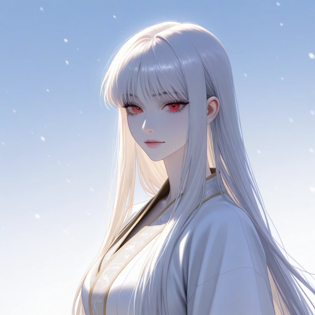 yuki,long hair,white hair,green eyes,blunt bangs,pale skin,
kimono,
standing,upper body,smile,
edo japan,snow,
(insanely detailed, beautiful detailed face, masterpiece, best quality),<lora:yukionna:0.8>,