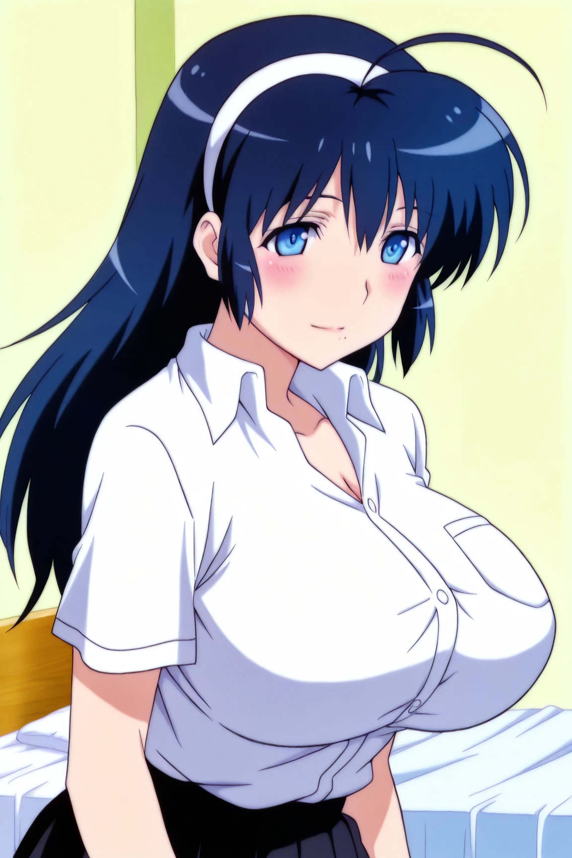 masterpiece, Highest quality, , 1 girl, alone,Perfect beautiful light, Looking at the audience, Upper Body, long hair,Written boundary depth, Anime Coloring Book, , Kurokawa Akane, Black Hair,, Blu-ray,(( (Detailed eyes:1.5),)),Lie on your back on the floor, Troubled expression,((Open your mouth:1.5)),Exposed breasts,Fully open white shirt,Exposed breasts,,((Perfect nipples)),((Lie down in bed)),Perfect belly,blush,Light blue lace panties,perfect slim thighs