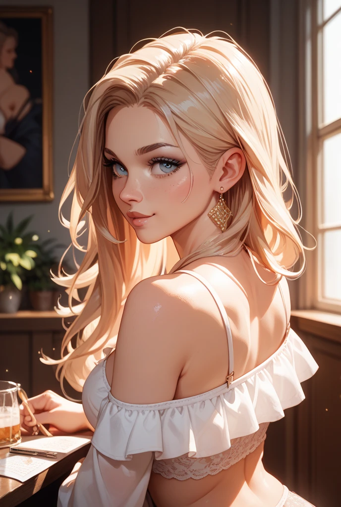 Makima with Margot Robbie&#39;s face (Chainsaw Man), highest quality, Very detailed, 1 girl, alone, Standing ceremony, Redhead, Long braided hair, Golden Eyes, bangs, Naked Women,Very small pointy breasts, White bikini swimsuit, Looks lewd,, (bad: 1.2),Exposing breasts, Looking at the audience,Spread your legs, (Face to face: 1.3), (Dark Background, rock: 1.3), Full Shot, Crisp contrast, Beautiful fine details, Sleeping girl,White panties,High heels,,The happi coat is open,I can see your underwear,