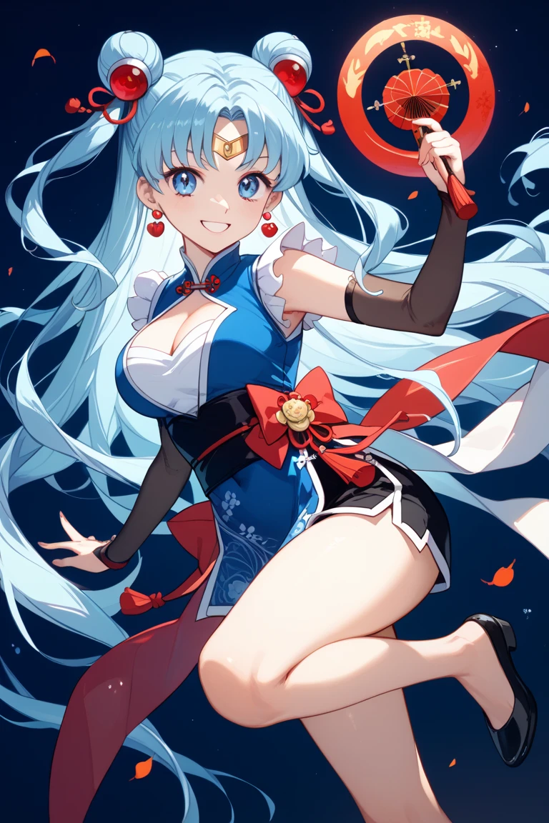 anime full body illustration, Full body illustration, flat anime style,fully body photo, blue hairs、laying on back,cute little,