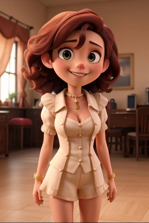 ((best quality)), (detailed), visage parfait, femme  riche sexy, dans un appartement de luxe, porte des boucles d'oreilles de luxe, porte des vêtements de luxe, porte un sac de luxe, porte des bijoux de luxe 