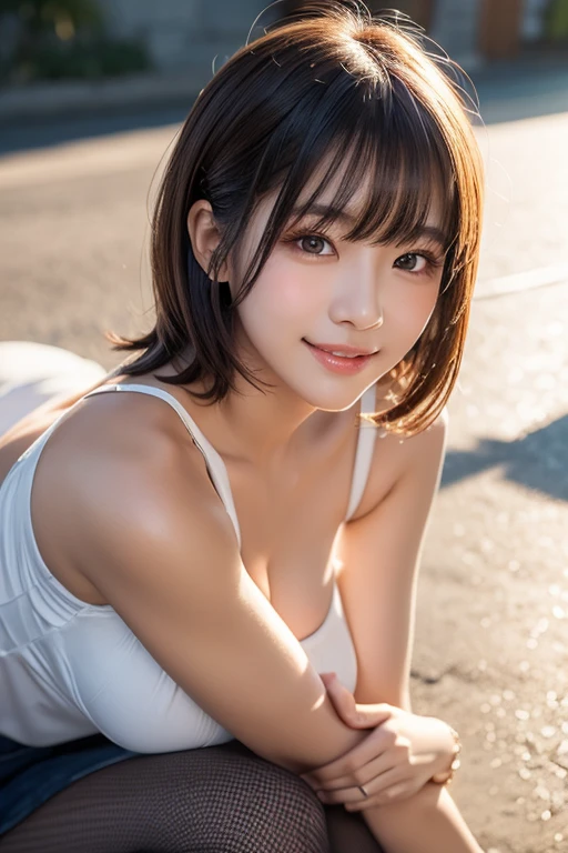 Top quality, super high resolution, (Photorealistic:1.4), beautiful girl, Korean idol, 21 years old, super detailed eyes and face, beautiful thin eyes, eye line, high nose, small face, natural light, depth of field, blur. Background, high resolution, 8K wallpaper, detail, very detailed 8K wallpaper, hair length, light brown hair, beautiful wavy hairstyle, very small breasts, realistic eyes, thin eyes, beautiful eyes, smile, swimsuit, bikini, beach, full body, slender, slender body line, large straw laughing hat, full bodyShots.