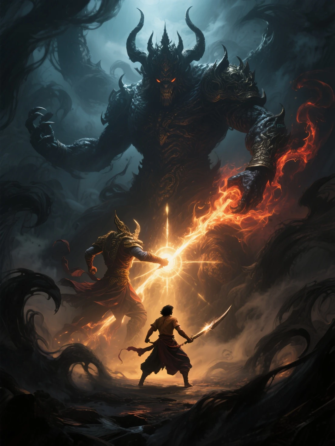 Kali purush monster attack and kalki fight