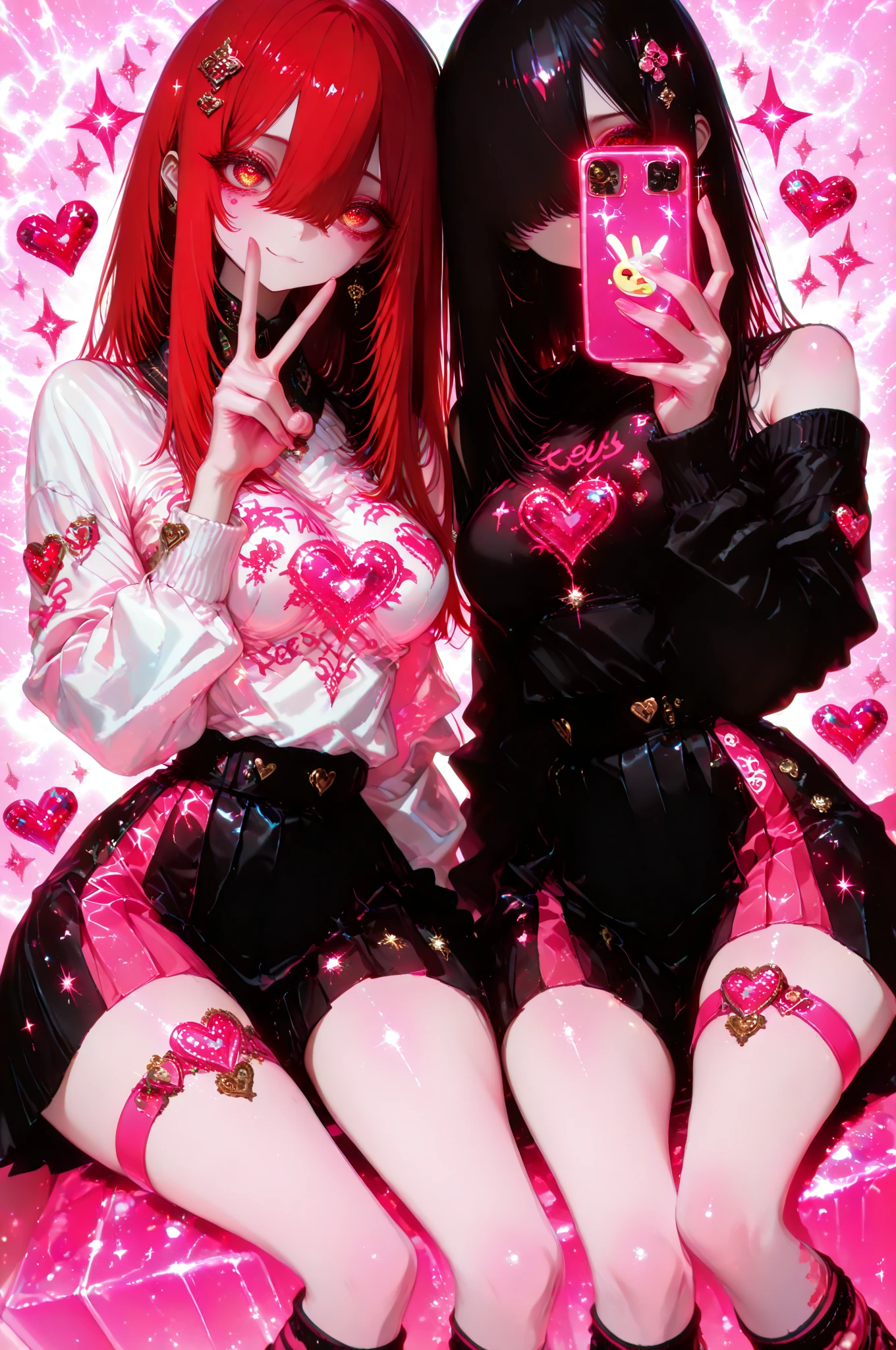 in graffiti style：Decorate a t-shirt or short skirt with a simple and fun graffiti pattern，Such as a heart-shaped pattern、rainbowing、Stars, etc，Show youthful vitality。
