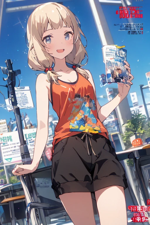 (masterpiece, Best Quality, ultra-detailed, high resolution, extremely detailed CG, official art, Professional Lighting, Perfect Anatomy, anime colors), (from below), looking at viewer, cowboy shot, perfect body, a 24yo beautiful girl, sidelocks, hairband, earrings,medium hips, glamorous body,a small face,beautiful-makeup,Makeup light,dark brown hair, Amazing Cleavage, thin waist, cute ass, Raised sexy, small breast: 1.2 posed cleavage:1.2, (off shoulders,Denimbra,legginullnude), micro denim shorts, bare legs, nail_polish, pale skin, Waiting friend, (morning:1.5), tokyo, (convenience store:1.3), outdoor, (depth of field:1.3), contrapposto, (Hold a coffee in your hand:1.3),delicate beautiful face, Bright blue eyes, cute eyes, sparkling eyes, Big eyes, (perky chest:1.1), (pointed chest:1.3), looking at viewer,
