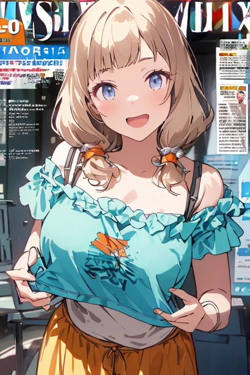 (masterpiece, best quality), ShirakawaRuna, 1girl, blonde hair, multicolored hair, bangs, one side up, long hair, blue eyes, hairclip, jewelry, earrings, medium breasts, gyaru, cleavage, collarbone, lingerie, black lingerie, beautiful body, bra, beautiful legs