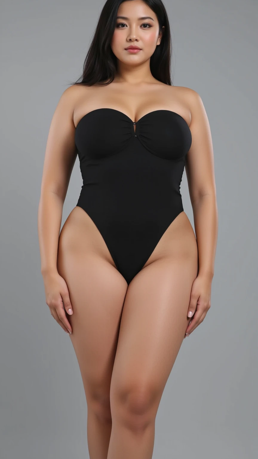 ((highest quality、8K、masterpiece:1.3)), dark white leotard swimsuit, very plump body, sensual body, plus size women, attractive plus size model, gothic makeup, pregnant woman, Long straight blonde(Front Up)Portrait of a 55 year old woman with curly hair, mature body,cyber punk, (full body:1.1), Thighhighs, cleavage, perfect eyes, perfect face ,(gradient background:1.2), dark white leotard swimsuit, 55 year old woman, Mature Teacher, sexy smile, very plump body, sensual body,pregnant woman, pregnant woman, very plump body, gothic makeup, very plump body, sensual body,pregnant woman, pregnant woman, very plump body, 