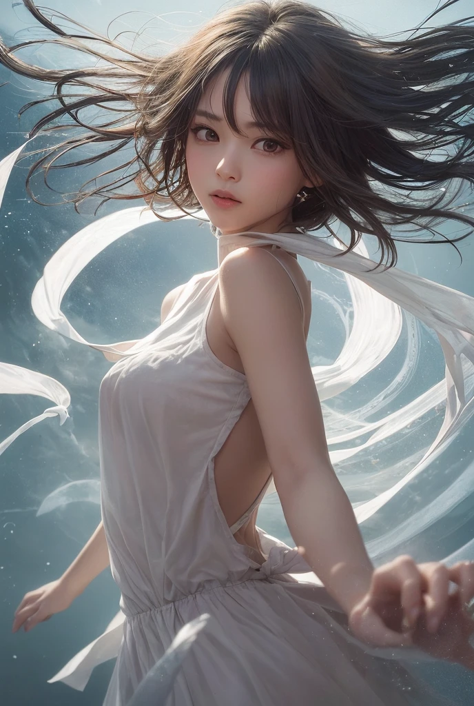 (1 girl:1.3), alone, __whole body__, official art, unified 8k wallpaper, super detailed, Beautiful and beautiful, masterpiece, best quality, raw, super detailed photos, best quality, ultra high resolution, photorealism, Sunlight, whole body肖像, amazing beauty, delicate face, vibrant eyes, (from the front), Detailed face, Gorgeous, highly refined skin, Realistic skin details, Visible pores, sharp focus, volumetric fog, 8K Ultra HD, SLR camera, high quality, film grain, White skin, photorealism, ((black hair)), long hair， Chest, open eyes, Slit sleeves, skinny, transparent, pink, ((nude:1.4)),  pink,  jewelry, Gold fittings, Gorgeous配饰, complicated, sexy eyes，delicate lips, long hair, medium Chest, Sexy long legs，Nice shoes，gray background, close your lips, petal, peach blossom, pink, standing posture, downpour，（(((wet,wet hair:1.4)))), ((Raise your hand,put it behind your head)),（(whole body正面照:1.3))，((Body facing camera:1.3)),((正面whole body照:1.3)),Keep your eyes on the camera
