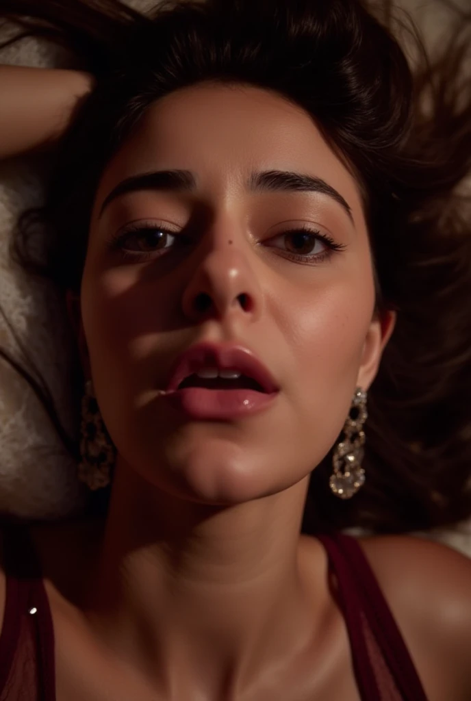 Salma hayek hanged to death in the gallows , mouth agape, unconscious , rope on neck , death scene, close up, painful expression , noose, wounded, rope necklace