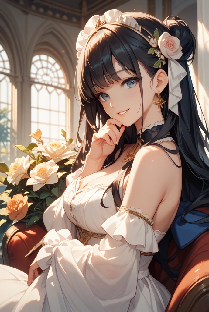 ((highest quality)),(Ultra-high resolution),(Super detailed new),(Detailed Description),((The best CG)),(A masterpiece),Ultra-detailed art,A wonderful new art form,(Art with precise detail:1.5), A profusion of flowers, Gorgeous and luxurious, Gorgeous