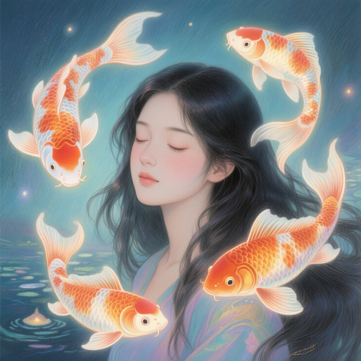 1GIRL,, facing looking at viewer, from above, looking up, fish eye lens, ink medium <lora:EF-add_detail:0.5> <lora:EF-White Dew:0.5> WHITE DEW <lora:kio_20231022003303:0.5> large koi <lora:zyd232_ChineseInkStyle_v1_0:0.75> zydink <lora:Painted_poster_V1-000035_1_pp:0.5> Painted poster <lora:CircleArt_Sora:0.5> Circle <lora:edgHC_GOWN1:0.5> HC_GOWN, WEARING HC_GOWN <lora:jinmeng:0.5> JINGMENG, GOLDEN LAYERED DRESS. SPARKLE, SEE-THROUGH, JEWELRY, image border <lora:EF-LowRA:0.5> dark theme <lora:JakubRozalskistyleV1:0.8> jakubrozalskistyle<lora:EF-GoodHands-beta2:0.5><lora:EF-GoodHands-beta2:0.5><lora:EF-GoodHands-beta2:0.5><lora:EF-GoodHands-beta2:0.5>