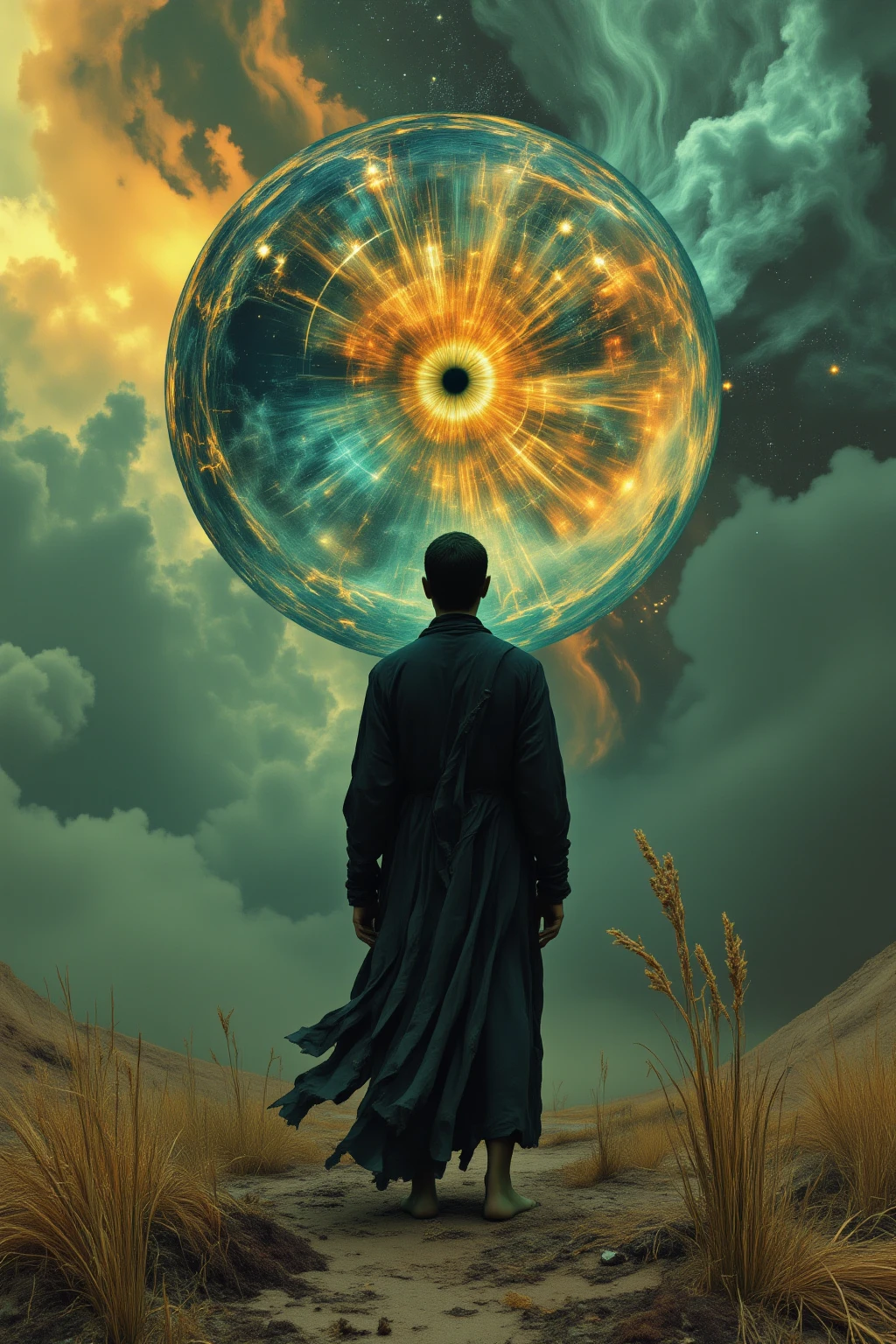 Standing on the  ground, — my head bathed by the blithe air, and uplifted into infinite spaces, — all mean egotism vanishes. I become a transparent eye-ball; I am nothing; I see all; the currents of the Universal Being circulate through me; I am part or particle of God.