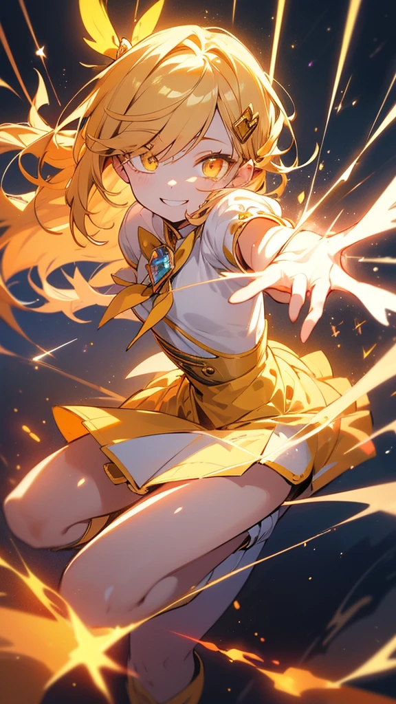 masterpiece, best quality, 1girl,solo,sparkle body,casting thunderbolts,point at someone,peace sign,((big lightning bolt from hands:1)),
,((fighting:1.2)) ,crying,many tears, lightning bolts,strech arms,many thunder wide beam from hands
<lora:locon_cure_peace_01:1>cure peace,wing hair ornament, wrist cuffs, yellow bike shorts, shorts under skirt, white boots,jump, <lora:lightningvfxv1:1>